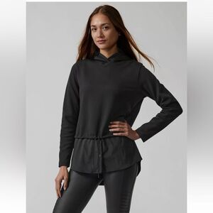 Athleta Women's Gallery Hoodie Top in Black Size Medium